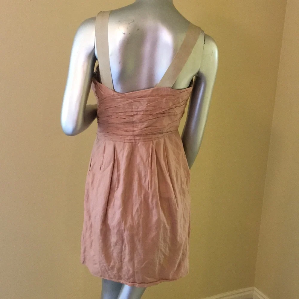 J. Crew Vivette Crinkle Cotton Metallic Dress